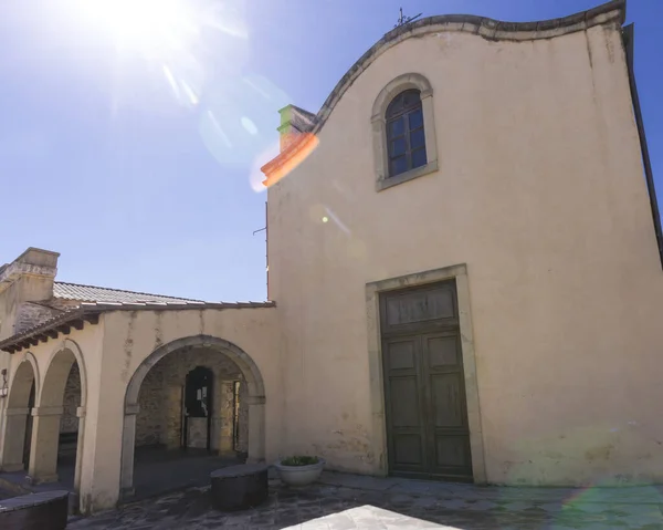 Facciata Della Chiesa San Sebastiano Ales Sardegna — Foto Stock