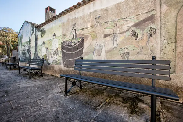 San Nicol Arcidano Beautiful Mural Historical Center Depicts Scenes Daily — Stock Photo, Image