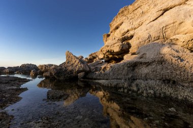 San Vero Milis 'te Su Pallosu' nun günbatımı manzarası (Sardinya)