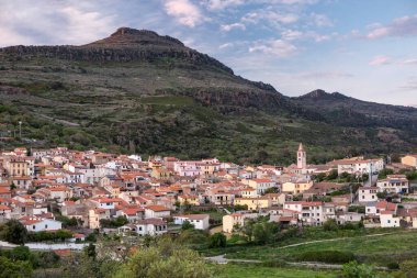 Bortigali, Sardunya, İtalya 'nın panoramik manzarası