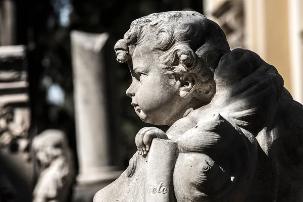 Дитяча Статуя Монументальному Кладовищі Бонарія — стокове фото