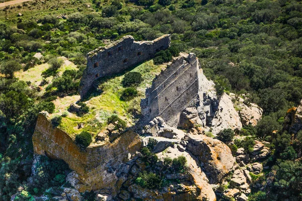 Vista Una Fortaleza Medieval Casco Antiguo Sintra Portugal — Foto de Stock