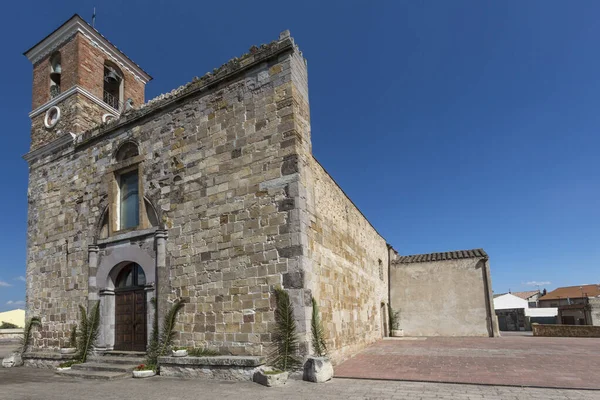 Kostel Panny Marie Pilar Radnice Villamassargie Sardinie — Stock fotografie