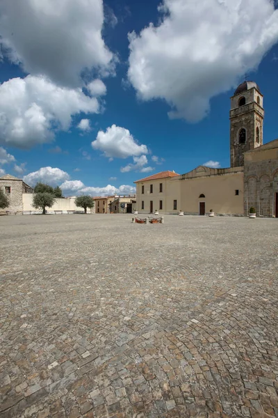 Clădiri Stradale Ale Orașului Mediteranean Vechi Din Sardinia Italia Europa — Fotografie, imagine de stoc