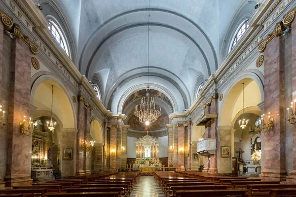 Beautfiul Interior Church Chiesa San Giuseppe Sassari Italy — 스톡 사진