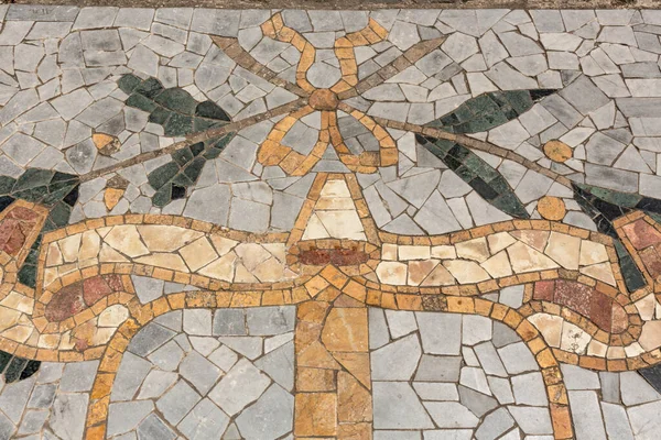 Hermoso Mosaico Antiguo Las Baldosas — Foto de Stock