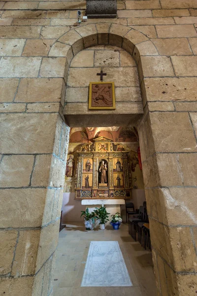 Interno Della Vecchia Chiesa Nella Città Gerusalemme Israele — Foto Stock
