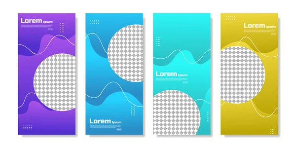 Business Presentation Banner Template Vector Geometric Gradient Color Shapes — Stock Vector