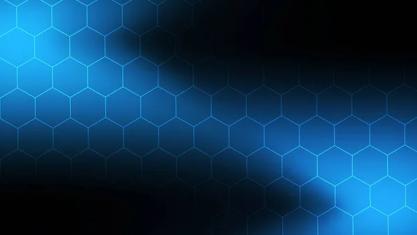 Vector Abstract Background Blue Hexagon Shape — Stock Vector