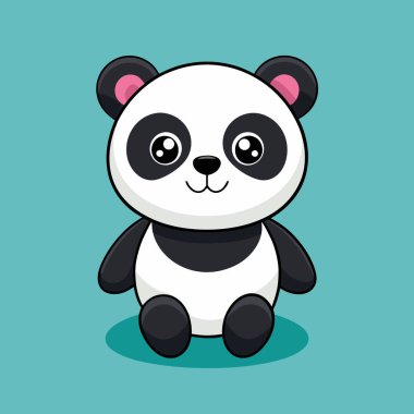 Şirin panda maskotu çizimi