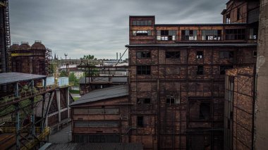 Dolni Vitkovice. Ölüm zamanı. Ostrava 'daki endüstriyel kompleks. Çek Cumhuriyeti. Yüksek kalite fotoğraf