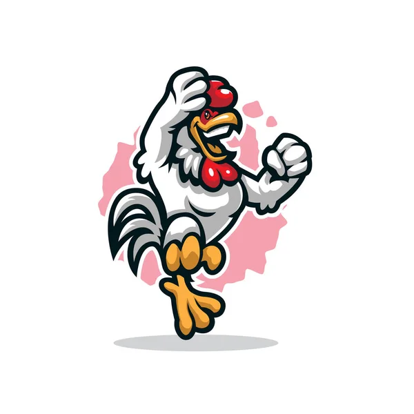 Diseño Del Logotipo Mascota Del Gallo Con Moderno Estilo Concepto — Archivo Imágenes Vectoriales