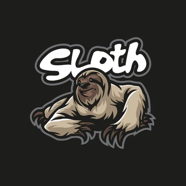 Sloth Mascotte Logo Design Vector Met Moderne Illustratie Concept Stijl — Stockvector