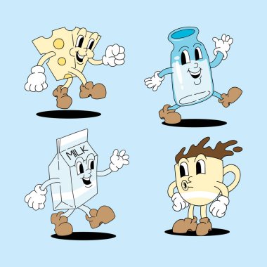 İçki stoku tasarımı. İçecekler tasarım paketi çizimi.