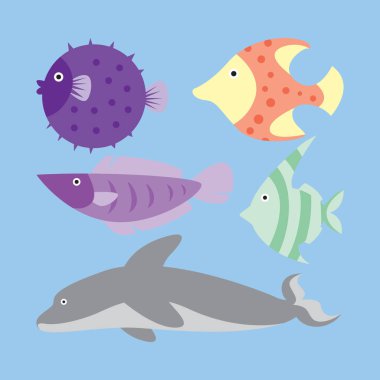 Modern konsept illüstrasyonlu balık maskotu logosu tasarımı. Balık tasarımı çizimi.