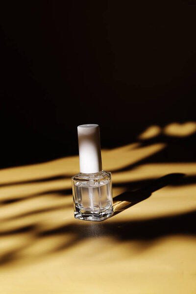 protective nail polish in summer, with copy space