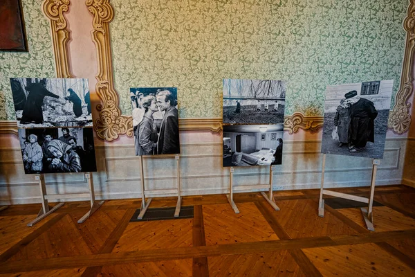 Rajhrad Repubblica Ceca Maggio 2022 Mostra Foto Religiose Nel Monastero — Foto Stock