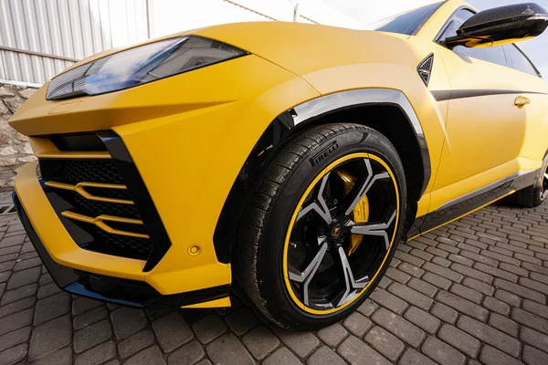 Ternopil Ucraina Novembre 2022 Lamborghini Gialli Urus — Foto Stock