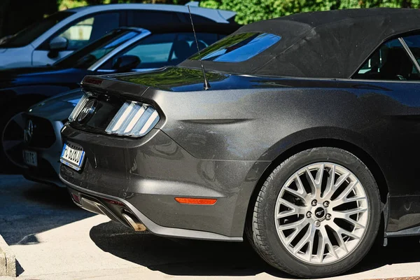 Bled Σλοβενία Ιουλίου 2022 Πλάτη Ασημί Ford Mustang — Φωτογραφία Αρχείου