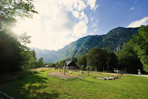 Jardin Enfants Bois Dans Les Alpes Juliennes Ukanc Slovénie — Photo