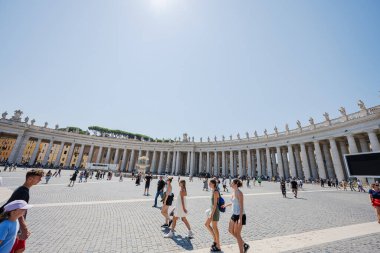 Vatikan Şehri, 22 Temmuz 2022: Aziz Peter Meydanı, Vatikan Şehri, Roma, İtalya.