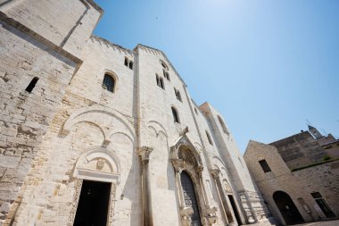 Bari 'deki Aziz Nicholas Bazilikası, Katolik Kilisesi, Puglia, Güney İtalya.