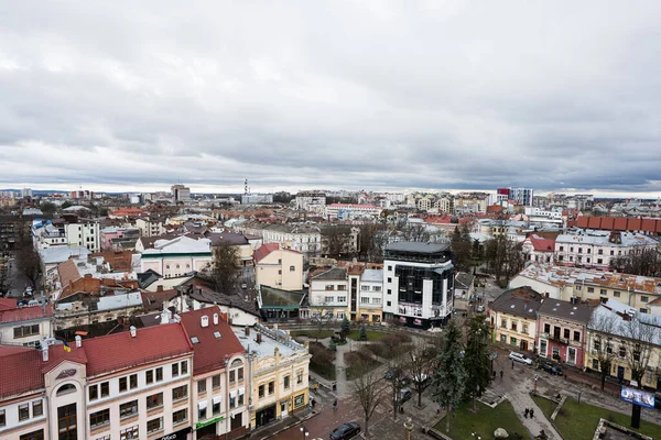ウクライナのイヴァノフランキーフ 2023年3月 市役所からのパノラマビュー — ストック写真