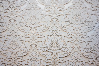 Beyaz duvar zemininde Tayland tarzı desen, sanat deseni