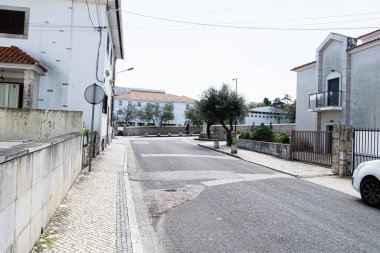 Fatima, Portekiz - 26 Mart 2025: Fatima, Portekiz 'de evleri, ağaçları ve açık gökyüzü olan sakin bir yerleşim yeri.