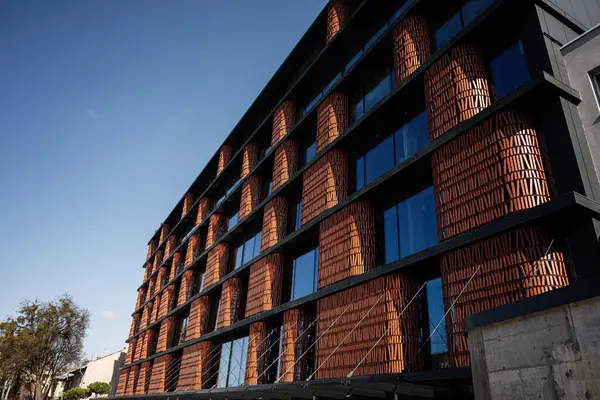 Lviv, Ukrayna - Nisan 06, 2025: Zenyk Sanat Galerisi karmaşık tasarım unsurları ve Lviv, Ukrayna 'daki pencerelerde net yansımalarla ön cephe.