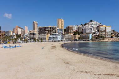 Alicante İspanya 'da güzel bir sahil manzarası