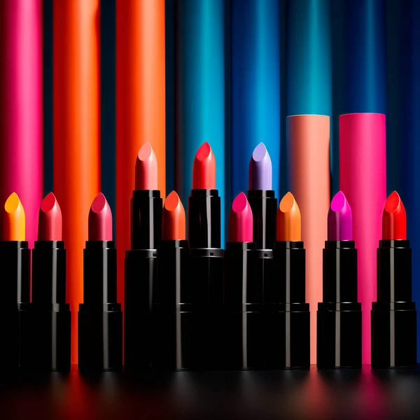 image of lipstick set in a variety of colors