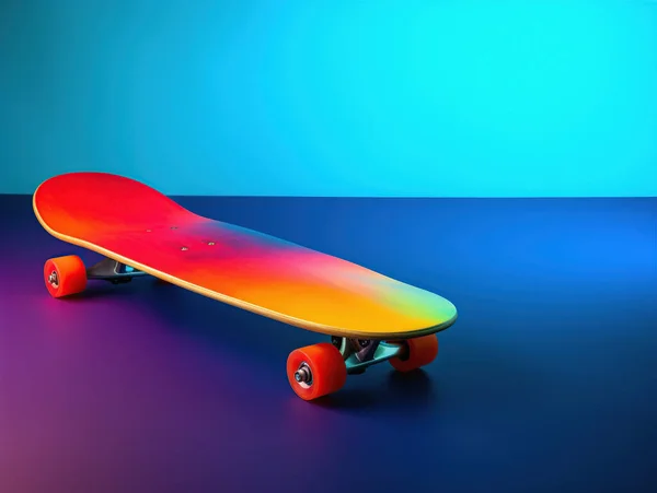 Image Skateboard Skating Surfboard Vibrant Color Background — Stock Photo, Image