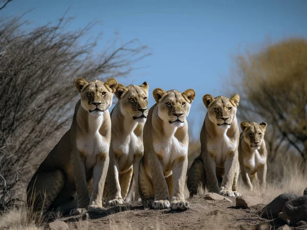 Löwen Passen Auf — Stockfoto