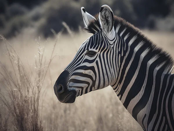 Spectacular Close Zebra Wild — Stock Photo, Image