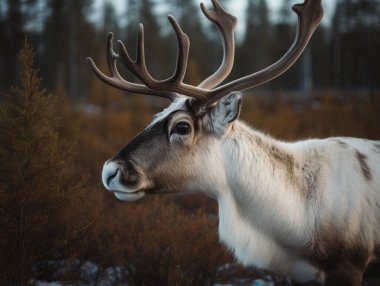 Güzel geyik vahşi ve özgürce