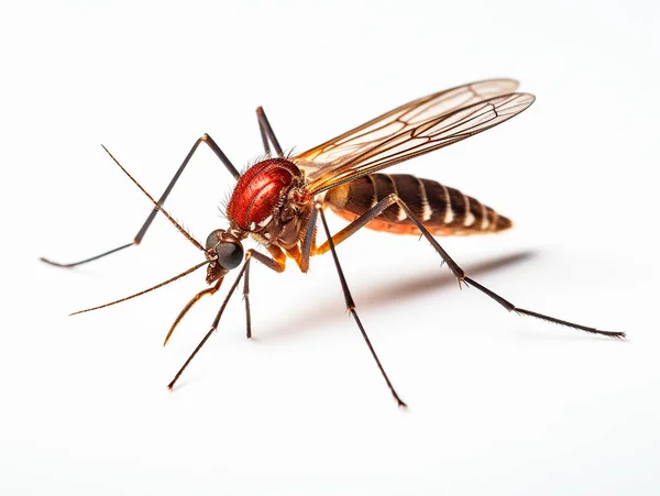 Beyaz arkaplanda sivrisinek