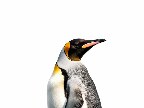 beyaz zemin üzerine penguen