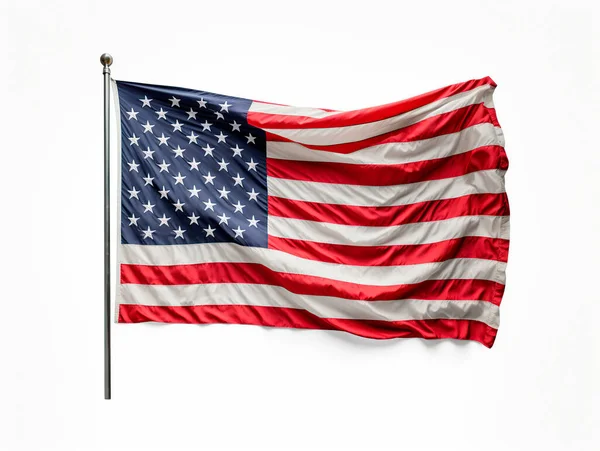 Amerika Birleşik Devletleri Bayrağı Beyaz Arka Plan — Stok fotoğraf