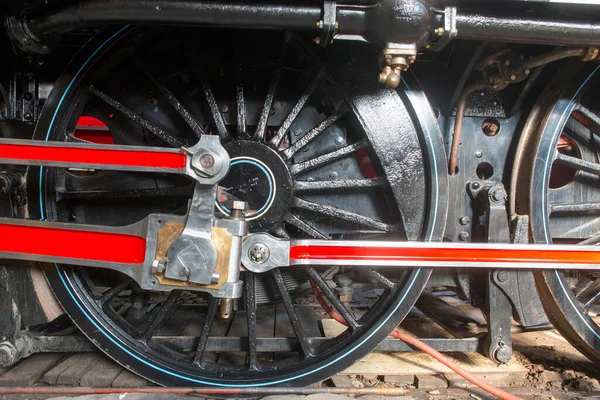 stock image closeup wheel and gears of old train