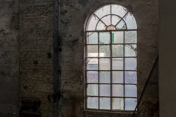 Fenster Eines Verlassenen Industriegebäudes — Stockfoto