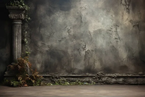 oda eski iç duvarı eski desenli