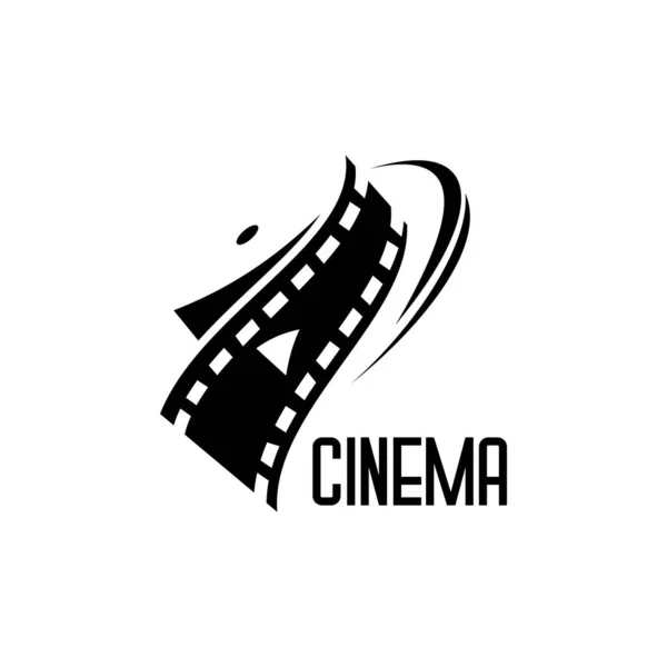 Vector Logo Cine Rollo Película Vector — Archivo Imágenes Vectoriales