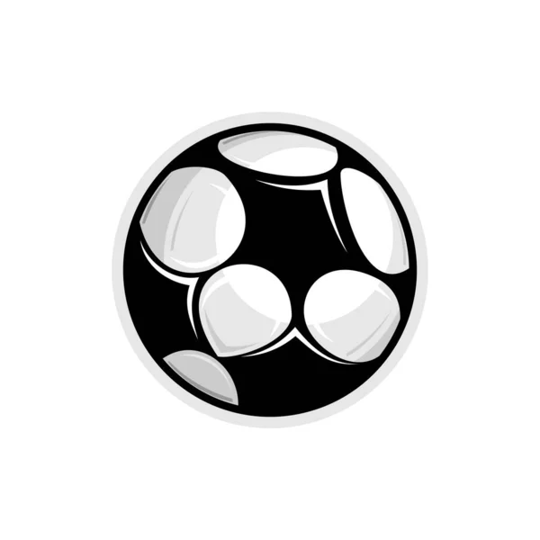 Vettoriale Stagione Logo Calcio Palla Vettore — Vettoriale Stock