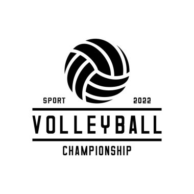 volleyball sport logo vector design on white background
