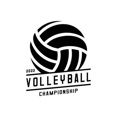 volleyball sport logo vector design on white background