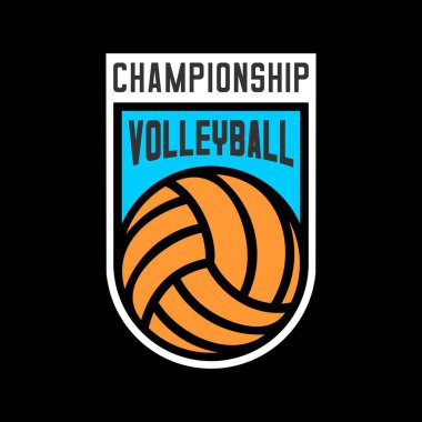 volleyball sport logo vector design on white background