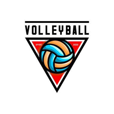 volleyball sport logo vector design on white background