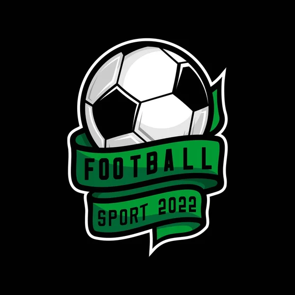 Futbol Kulübü Logosu Illüstrasyon Vektörü Top Vektörü — Stok Vektör