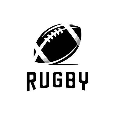 beyaz arkaplanda ragbi sporu vektör tasarımı